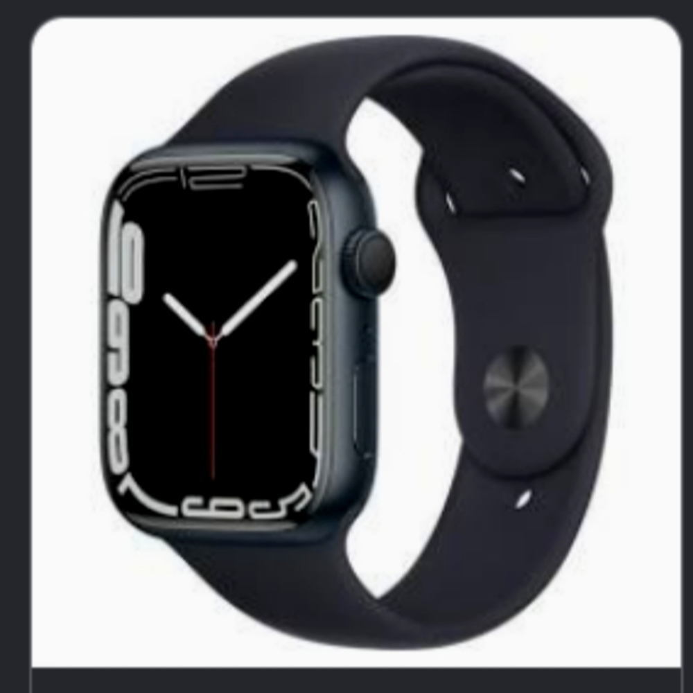 Apple Watch Series 7 GPS, 45mm Midnight Aluminum Case with Midnight Sport Band